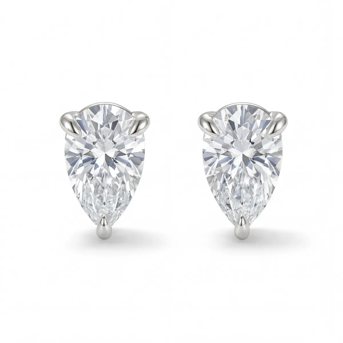 Droplet - Peer Cut Moissanite Oorbellen