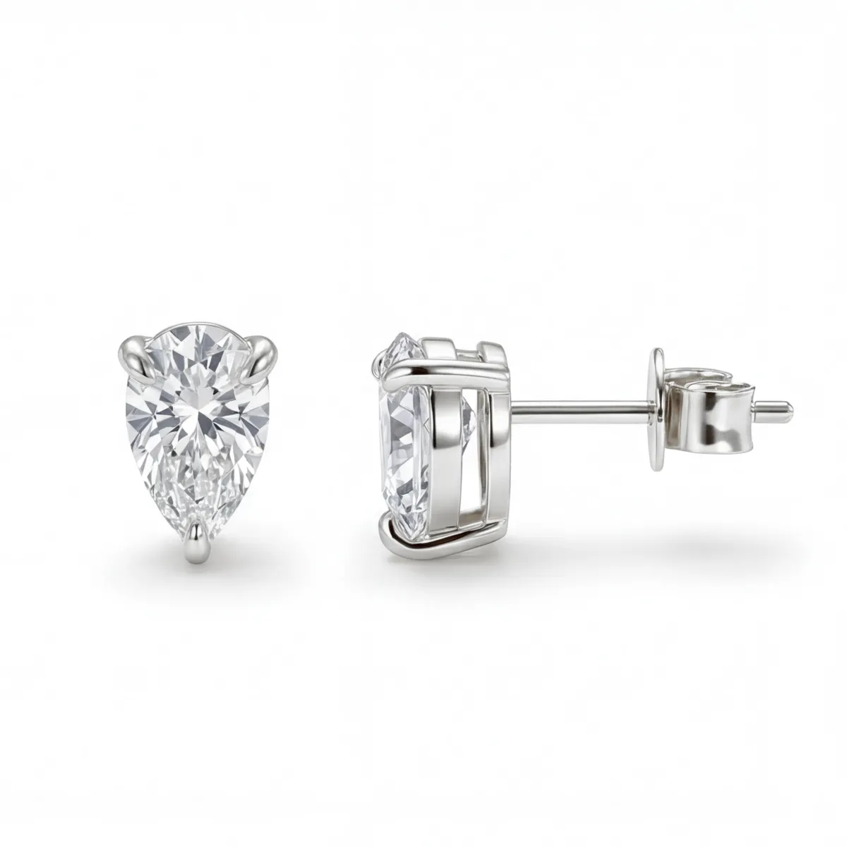 Droplet - Peer Cut Moissanite Oorbellen