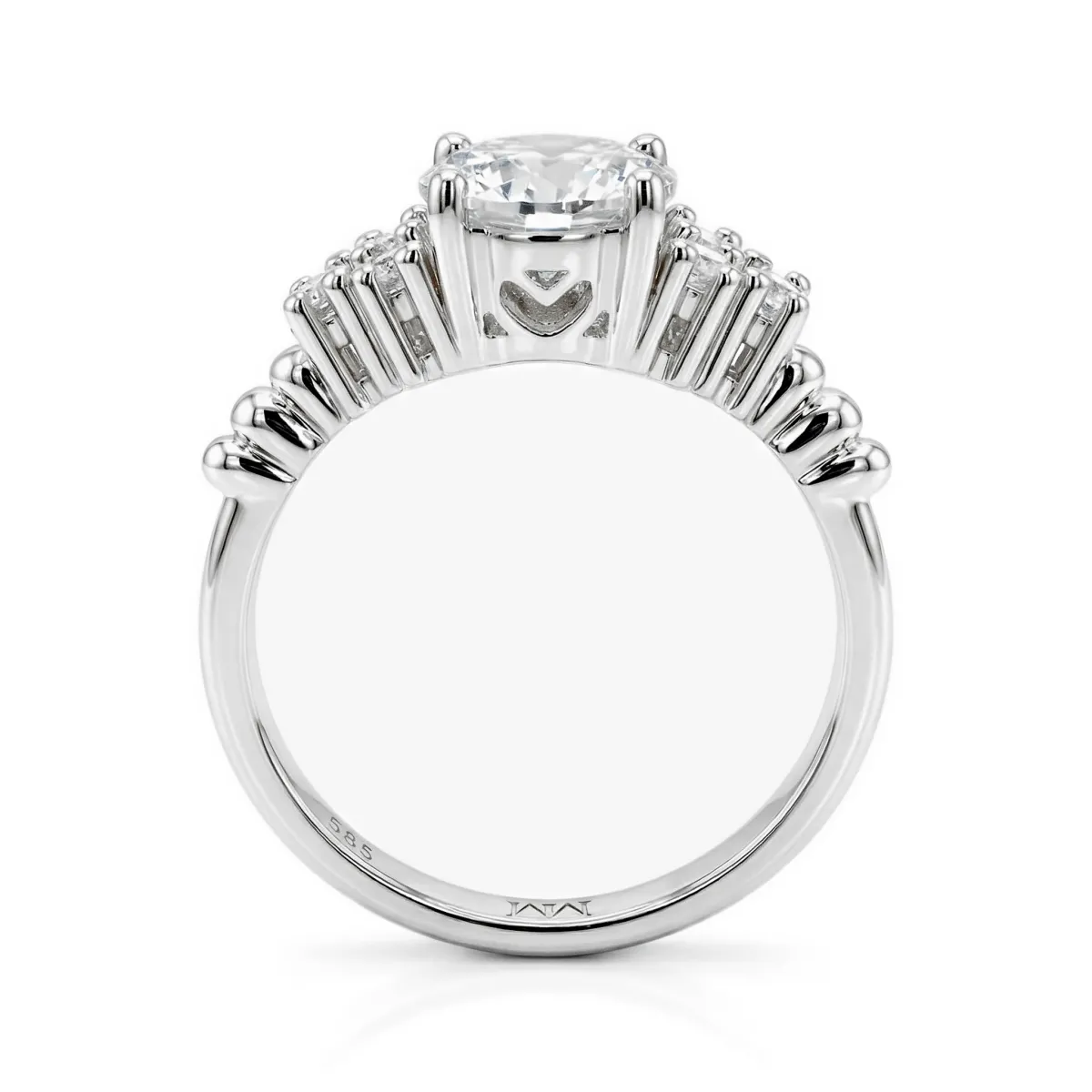 Astral - Moissanite Verlovingsring Met Zijstenen