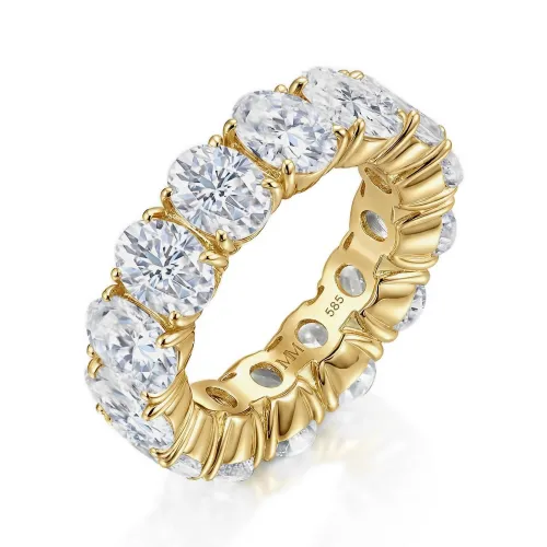 Daphne - Ovaal Geslepen Moissanite Full Eternity Ring