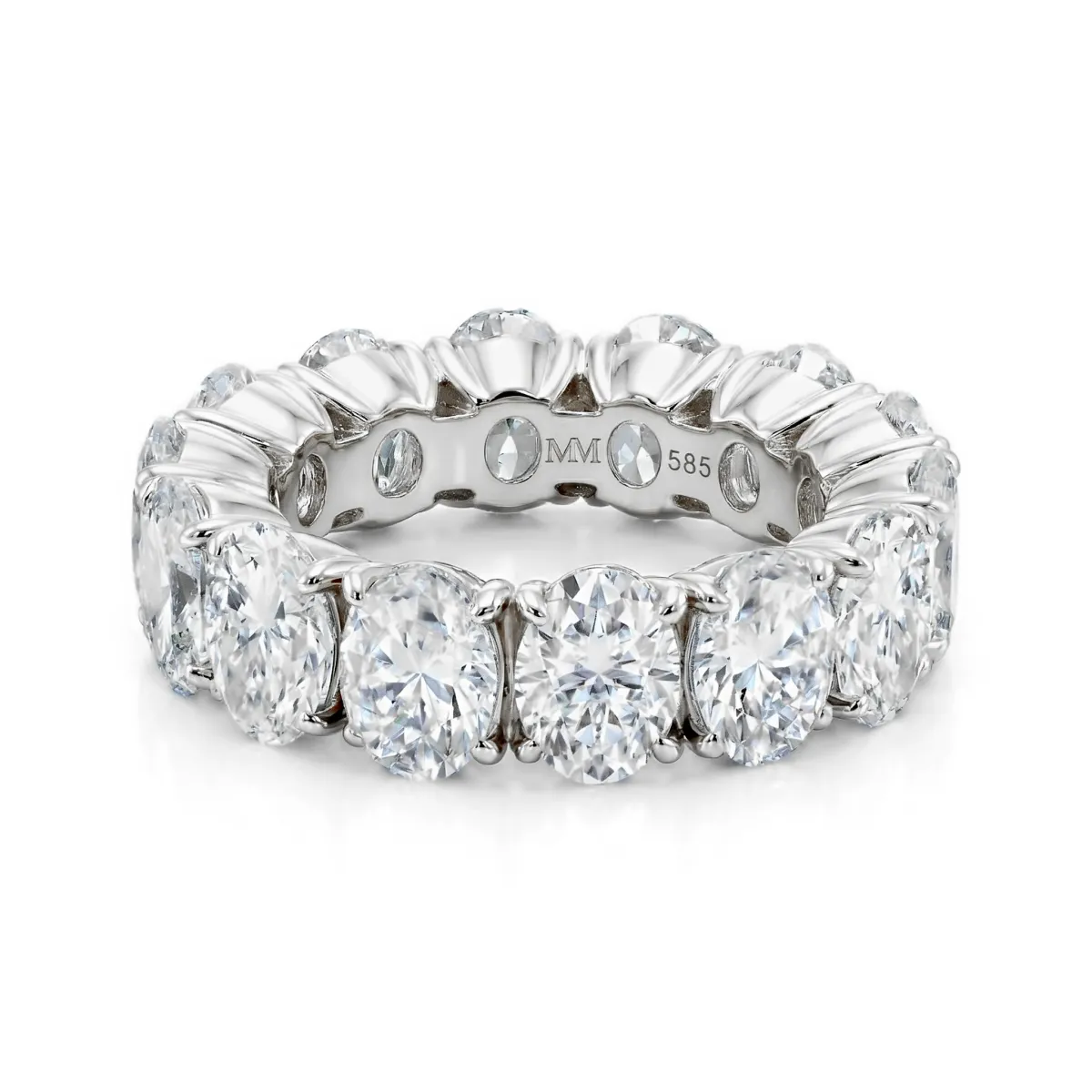 Daphne - Ovaal Geslepen Moissanite Full Eternity Ring