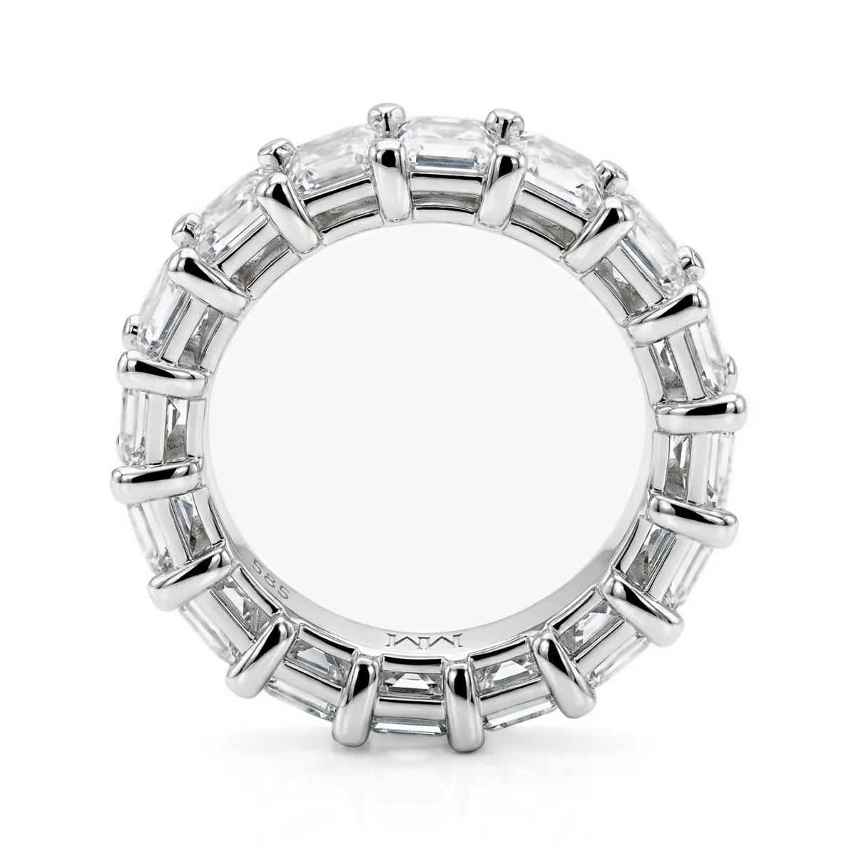 Eterna - Smaragd Geslepen Moissanite Eternity Ring