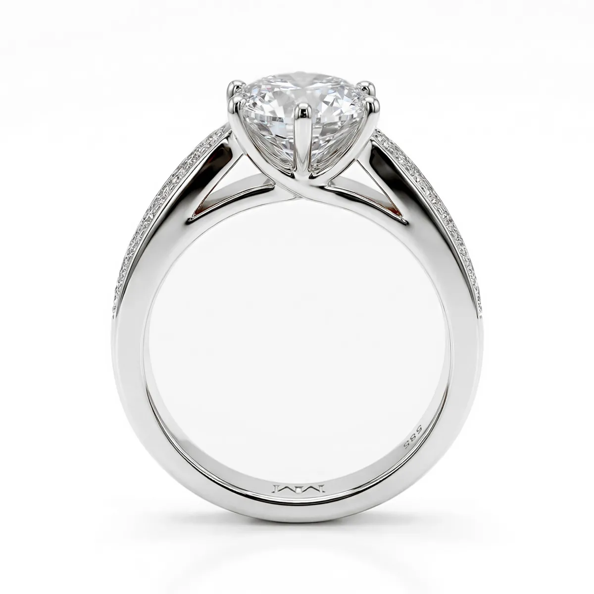 Sylphie - Moissanite Verlovingsring Met Dubbele Zijstenen