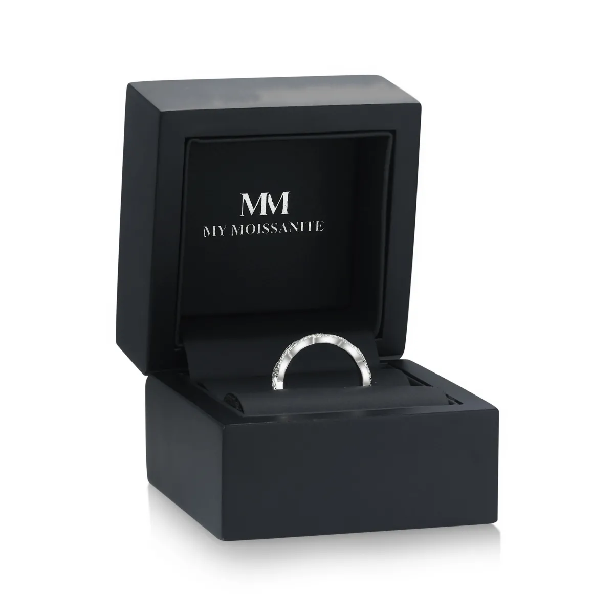 Seraph - Moissanite Eternity Ring Met Twisted Pavé Ontwerp