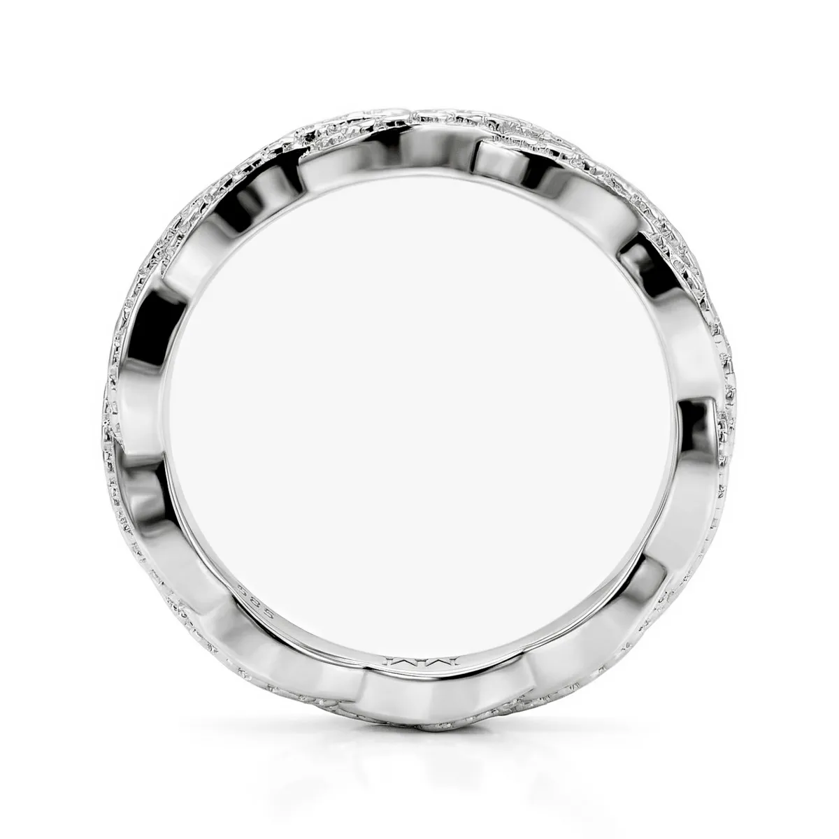 Seraph - Moissanite Eternity Ring Met Twisted Pavé Ontwerp