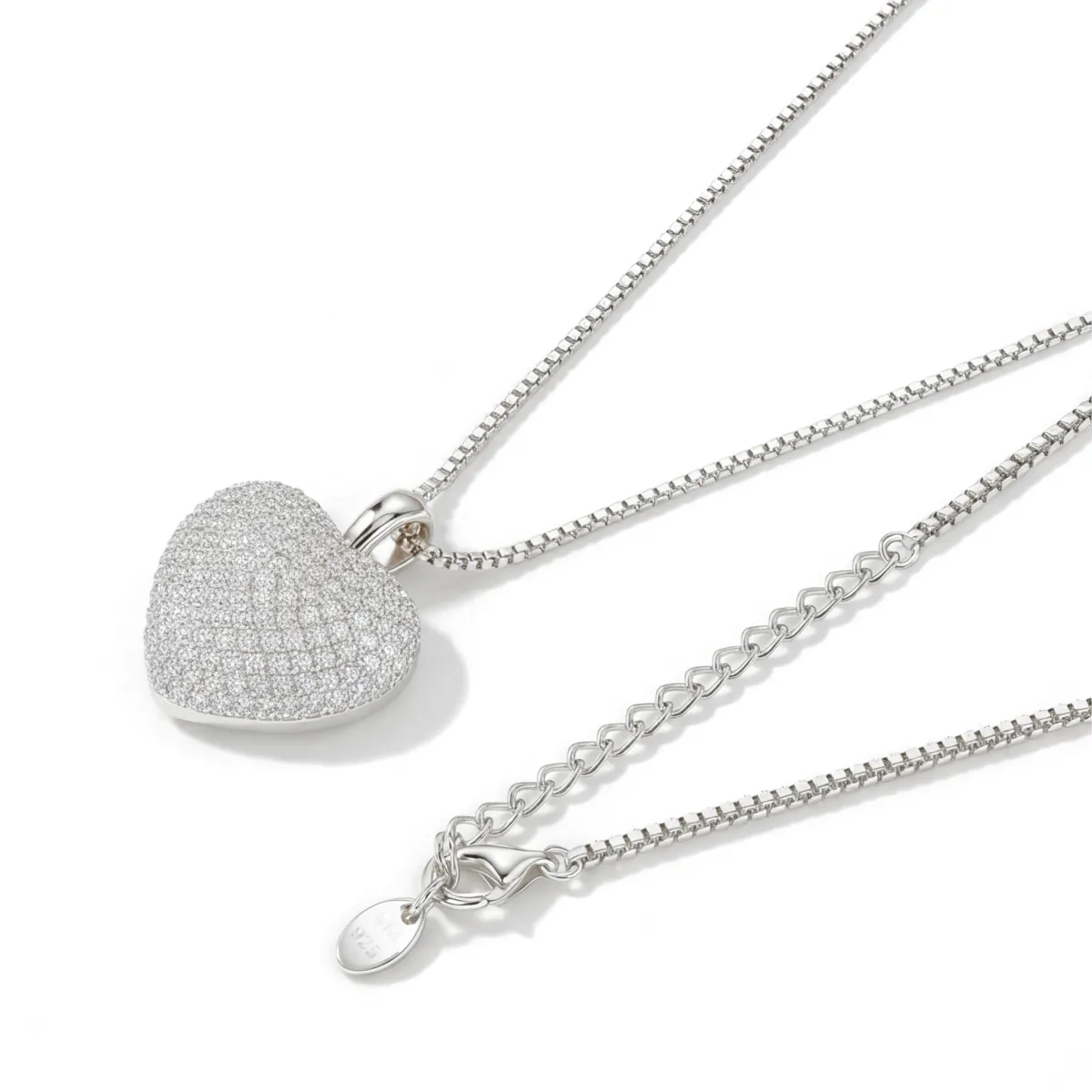 Serenade - Hartvormige Pavé Moissanite Hanger