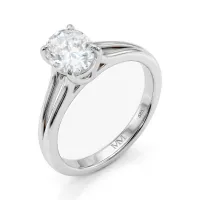 Grace - Ovaal Split-Shank Moissanite Ring