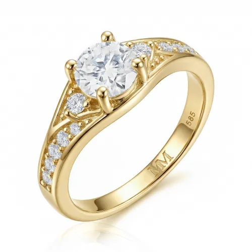 Seraphis - Moissanite Verlovingsring Met Zijstenen