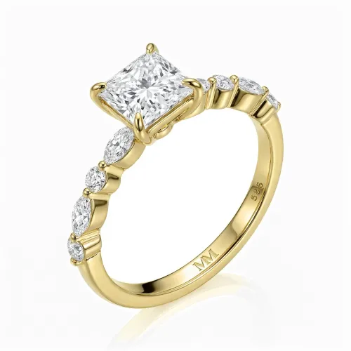Ava – Princess Moissanite Ring