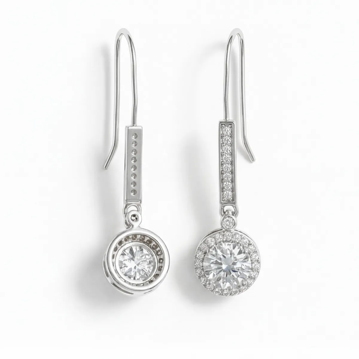 Luminary - Moissanite Halo Oorhangers