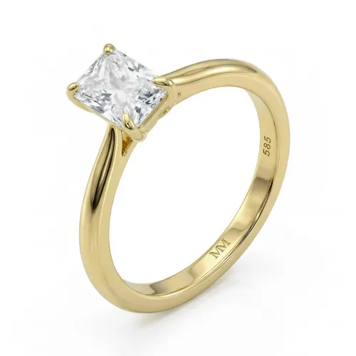 Lustra – Radiant Solitair Moissanite Ring