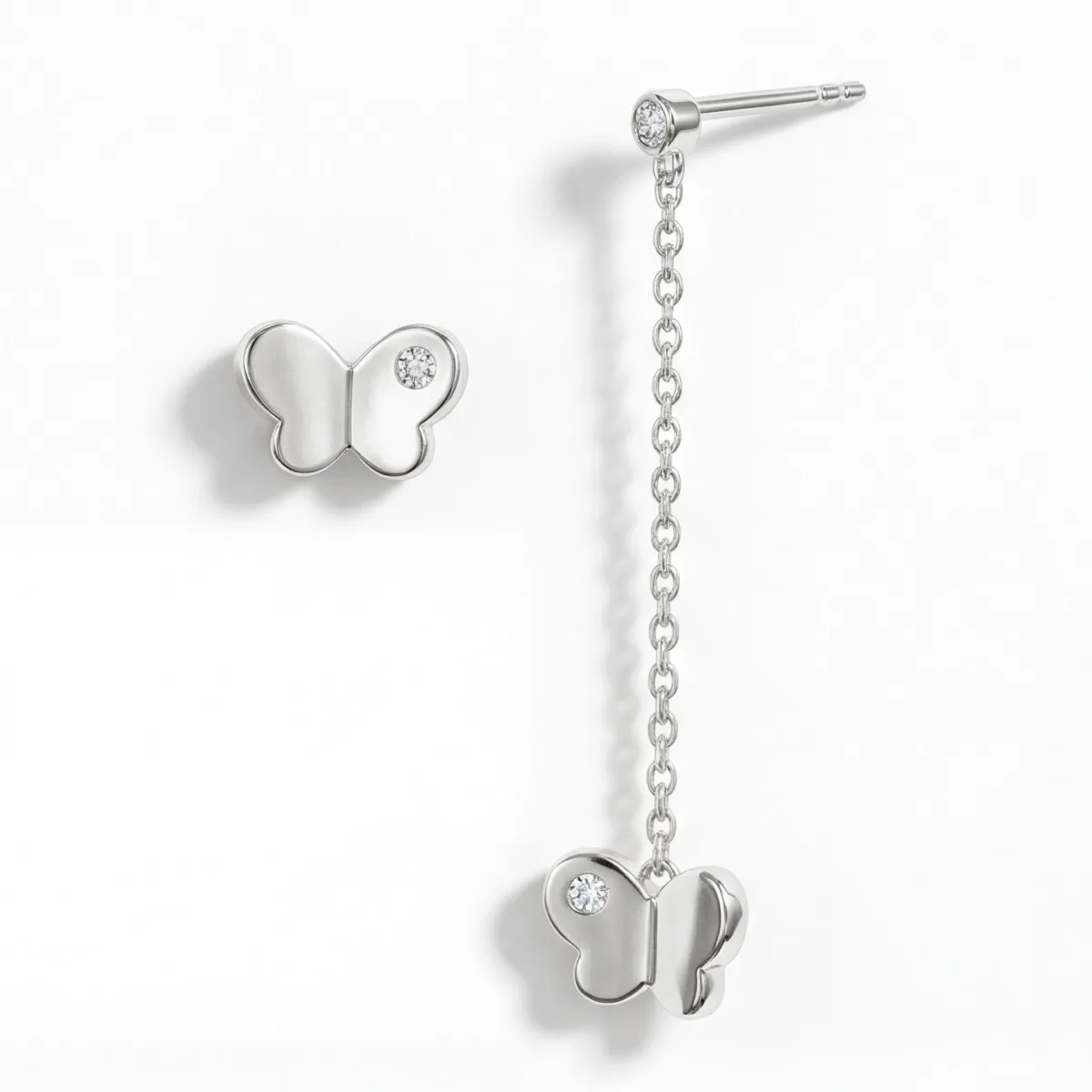 Butterfly Drops - Moissanite Oorhangers