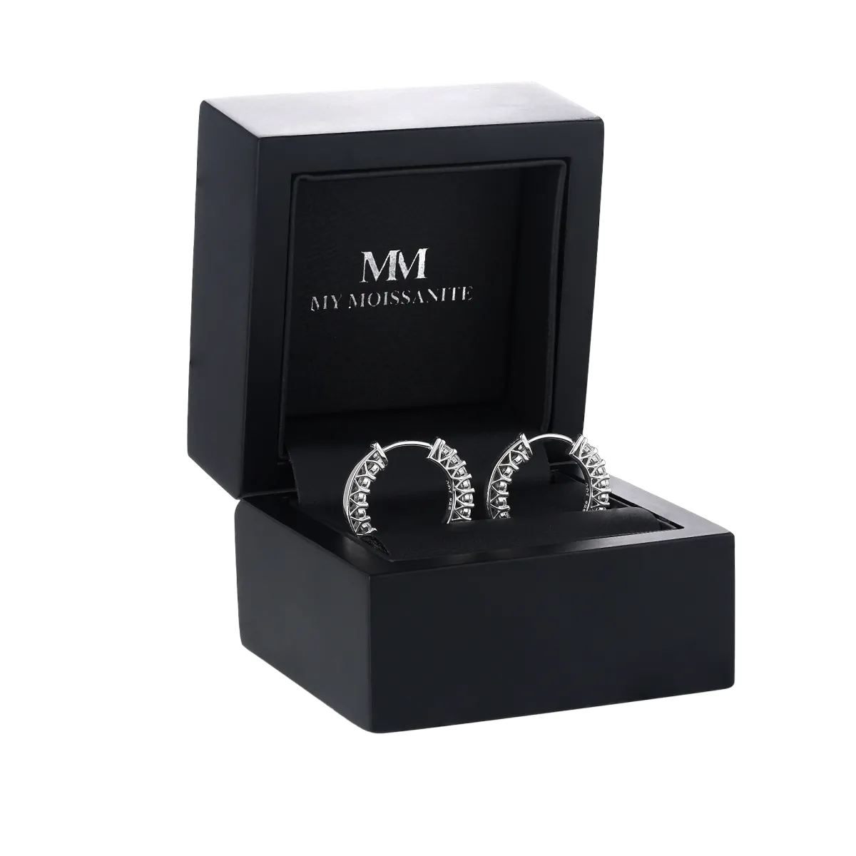 Pristine - Moissanite Petite Hoop Huggie Oorbellen