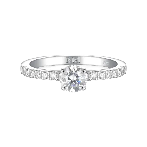 Finesse - Moissanite Engagement Ring with Side Stones