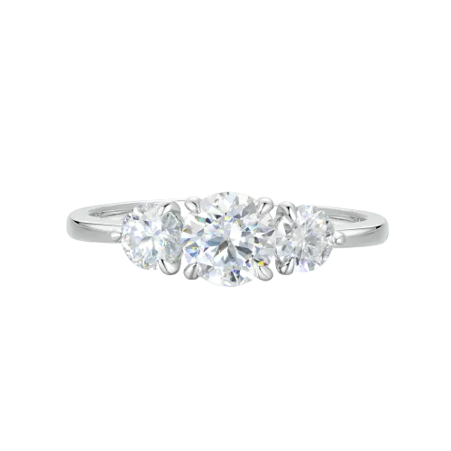 Aventine - Triple Moissanite Ring