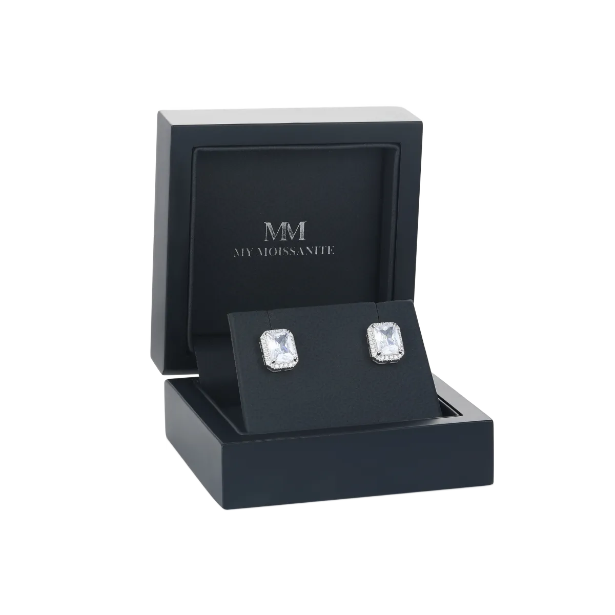 Aura - Halo stralende moissaniet oorbellen