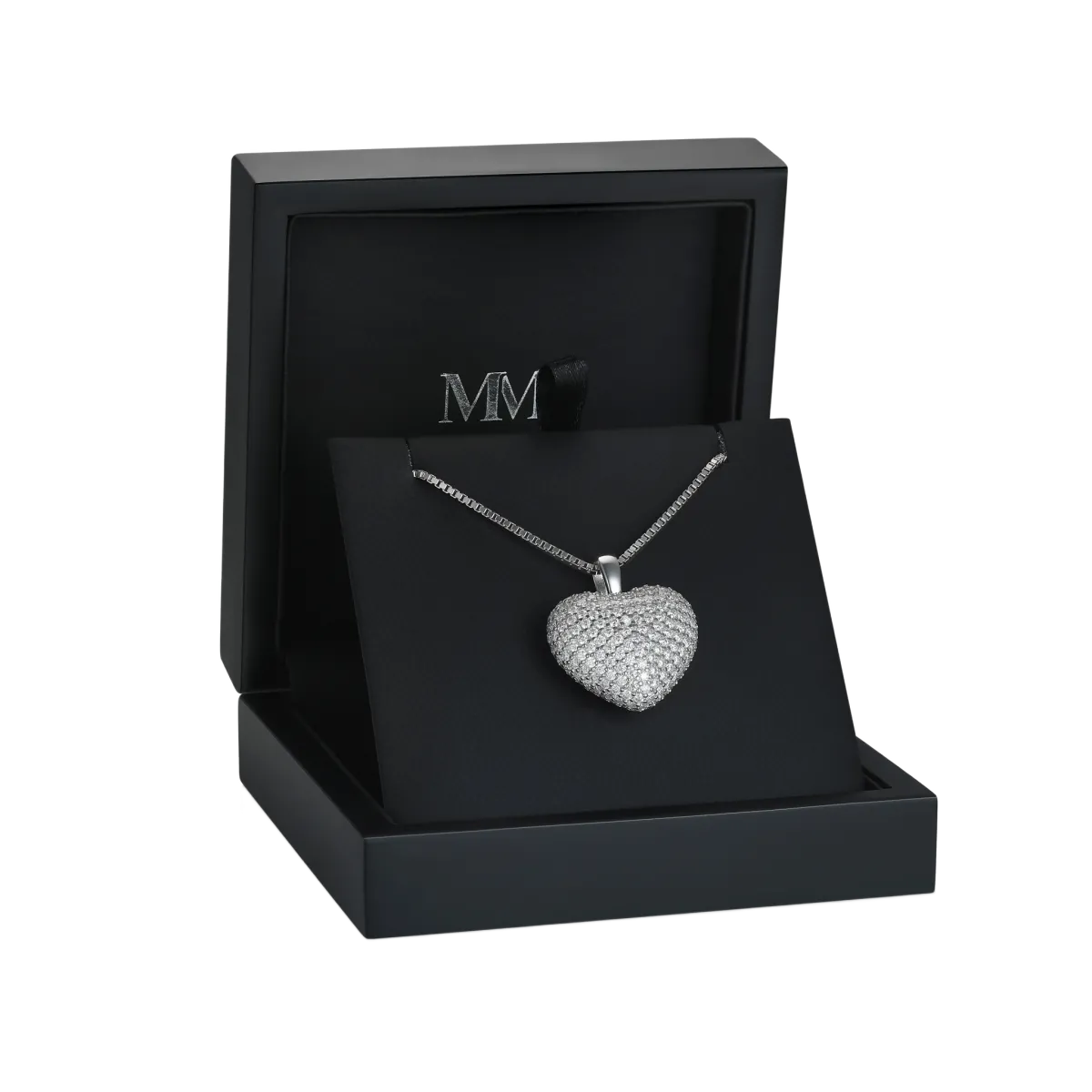 Serenade - Hartvormige Pavé Moissanite Hanger