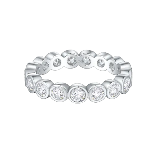 Orbella - Pierścień Eternity Z Moissanitem W Oprawie W Krapach