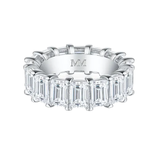 Eterna - Szmaragdowy Moissanit Eternity Pierścionek