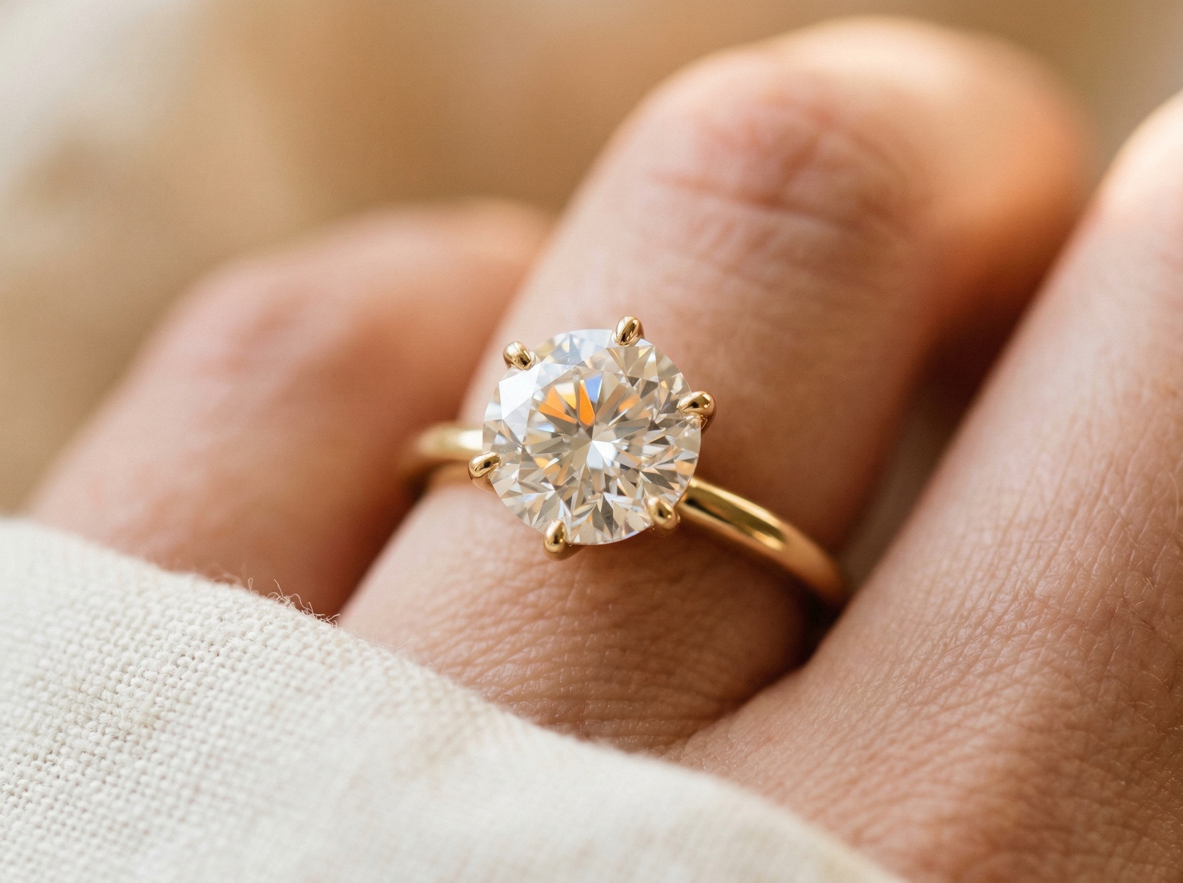 Schittering van moissanite